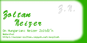 zoltan neizer business card